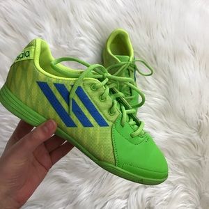 blue adidas indoor soccer shoes